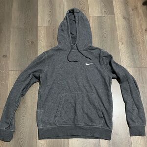 GRAY NIKE SWOOSH HOODIE